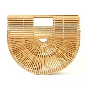 Semi Circle Bamboo Clutch